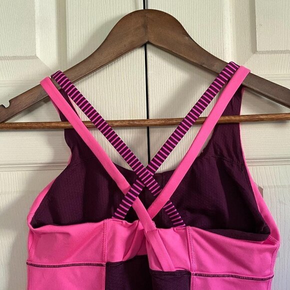Lululemon Energy Tank Top Hyper Stripe Raspberry - Picture 7 of 8